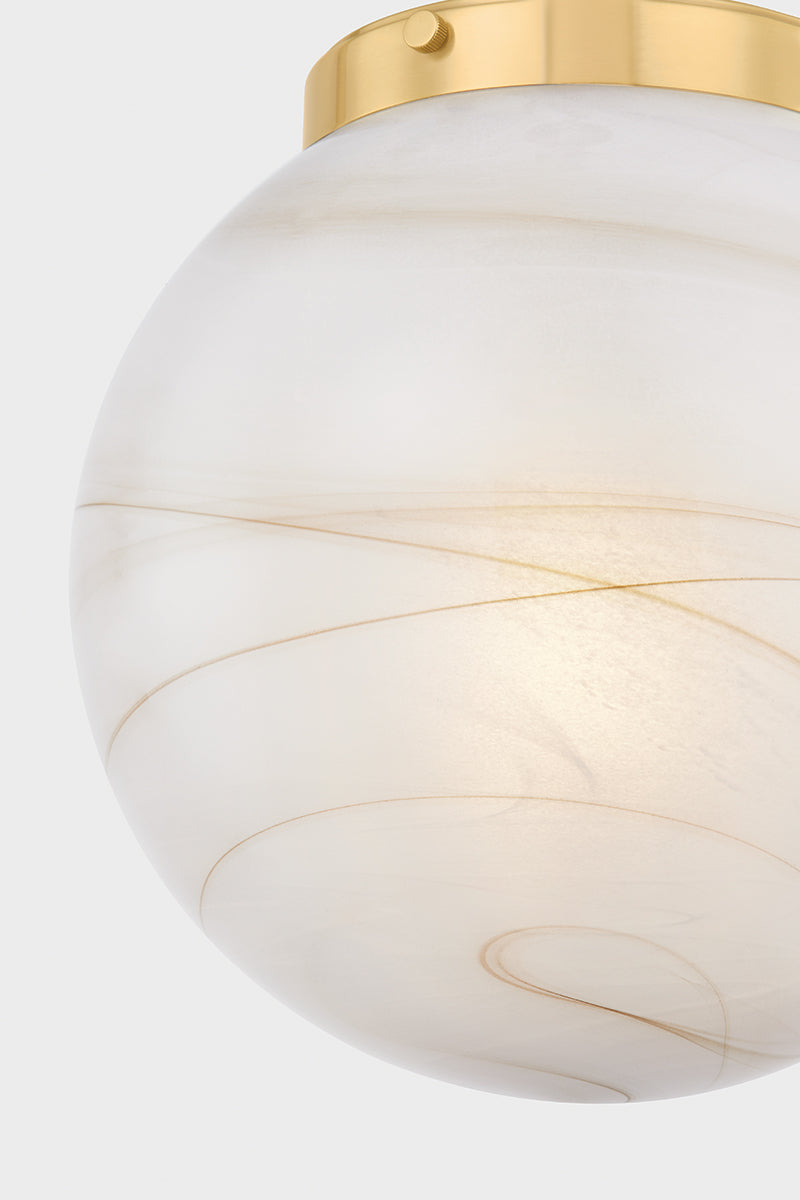 Mitzi by Hudson Valley Lighting Ambra Small Pendant in Aged Brass, detail view 4
