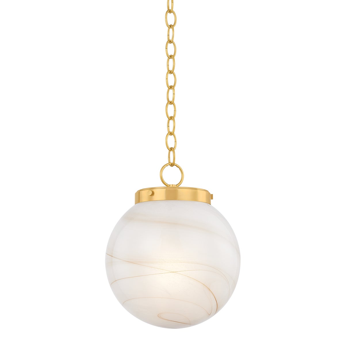 Mitzi by Hudson Valley Lighting Ambra Small Pendant in Aged Brass
