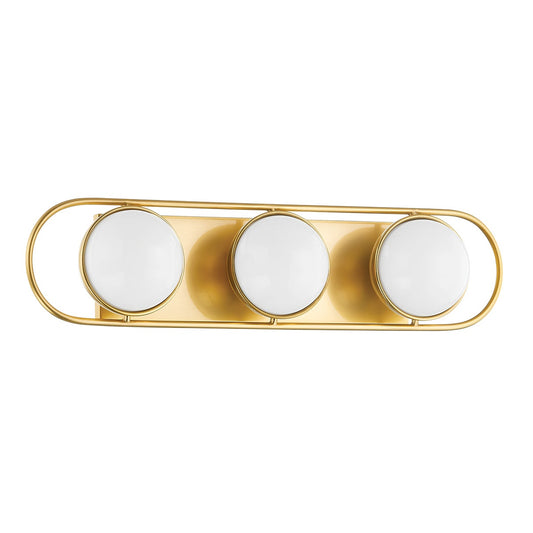 Mitzi by Hudson Valley Lighting Amy 3-Light Vanity Light in Aged Brass