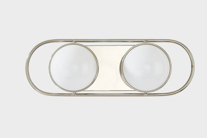 Mitzi by Hudson Valley Lighting Amy 2-Light Vanity Light in Polished Nickel, detail view 1