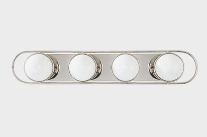 Mitzi by Hudson Valley Lighting Amy 4-Light Vanity Light in Polished Nickel, detail view 1