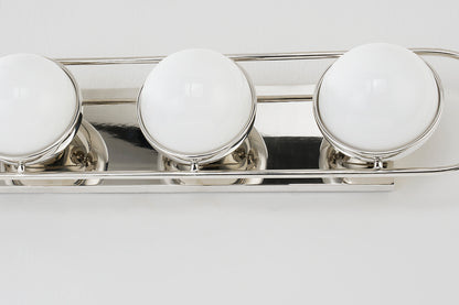 Mitzi by Hudson Valley Lighting Amy 4-Light Vanity Light in Polished Nickel, detail view 2