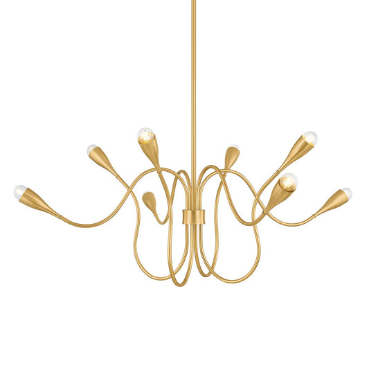 Mitzi by Hudson Valley Lighting Anaise 8-Light Chandelier in Aged Brass