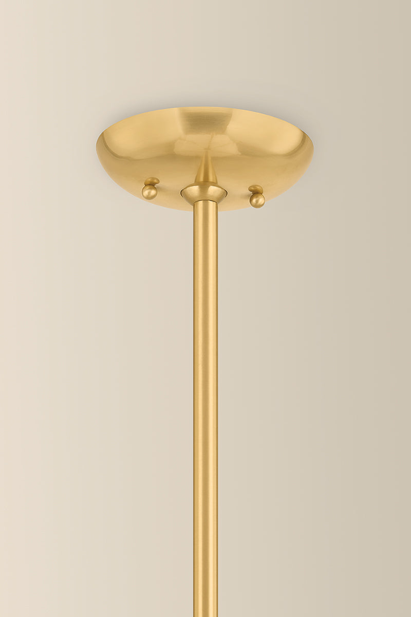 Mitzi by Hudson Valley Lighting Anaise 6-Light Chandelier in Aged Brass, detail view 1