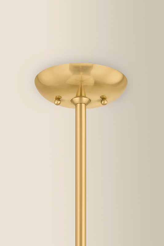 Mitzi by Hudson Valley Lighting Anaise 8-Light Chandelier in Aged Brass, detail view 1