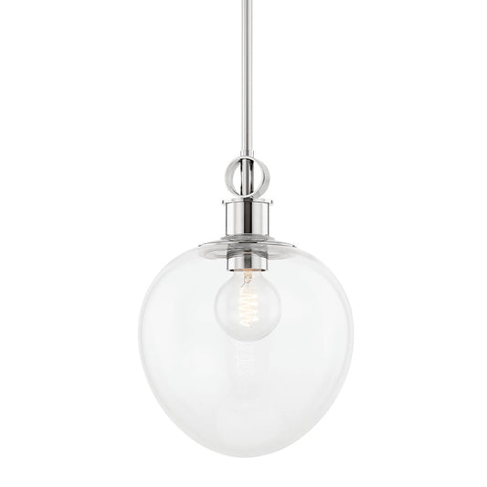 Mitzi by Hudson Valley Lighting Anna Small Pendant in Polished Nickel