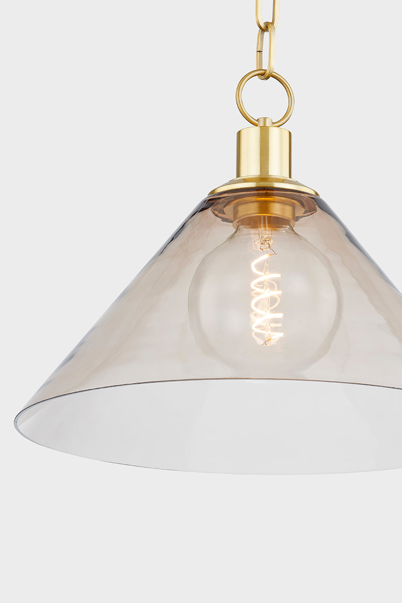 Mitzi by Hudson Valley Lighting Anniebee Large Pendant in Aged Brass, detail view 2