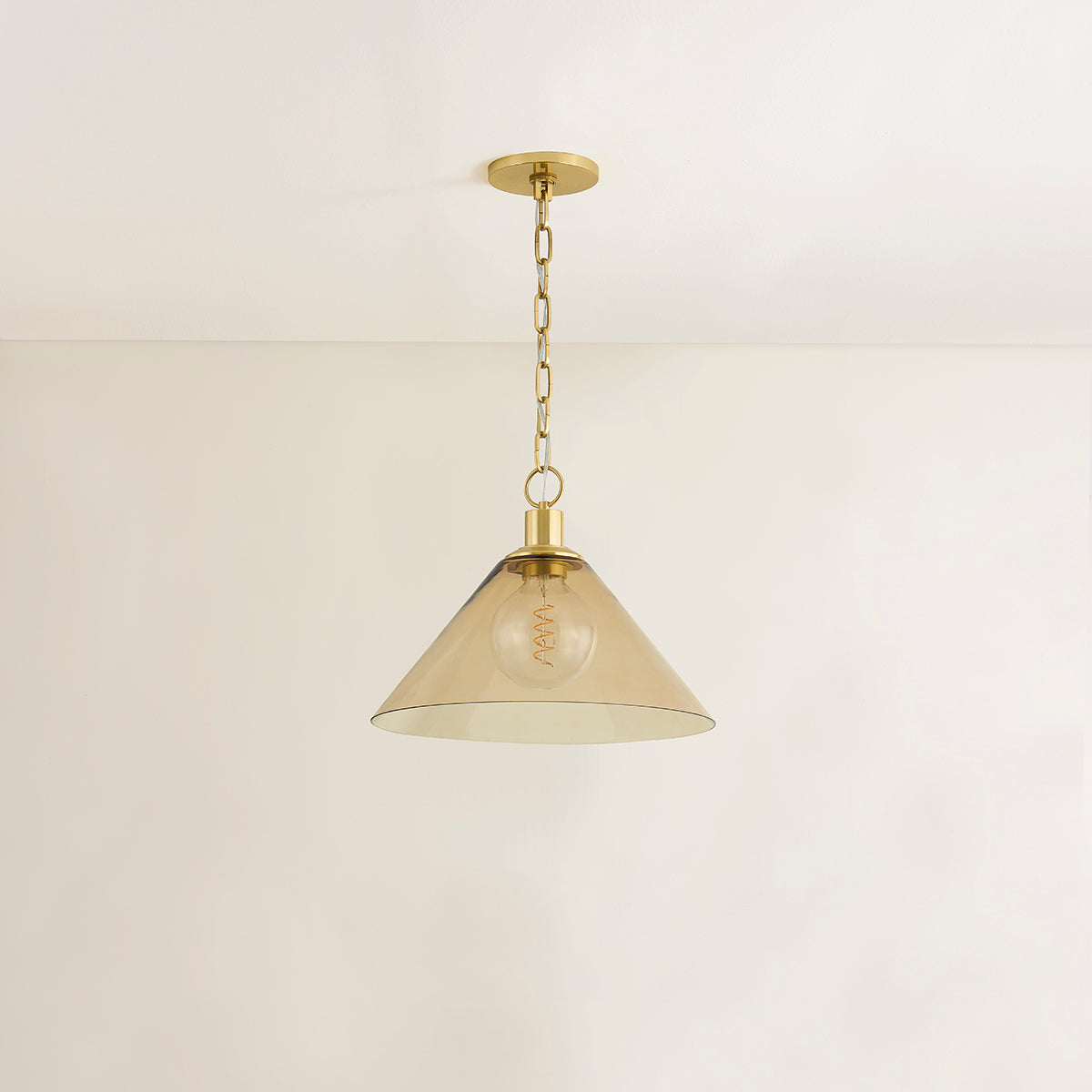 Mitzi by Hudson Valley Lighting Anniebee Large Pendant in Aged Brass, detail view 3