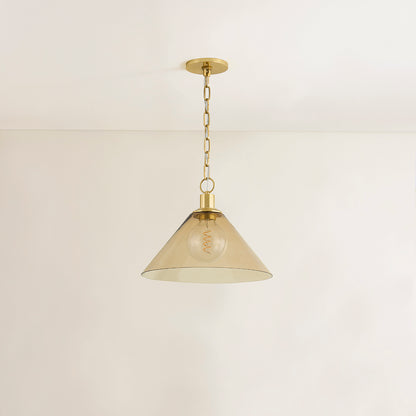 Mitzi by Hudson Valley Lighting Anniebee Large Pendant in Aged Brass, detail view 3