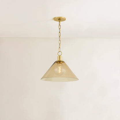 Mitzi by Hudson Valley Lighting Anniebee Large Pendant in Aged Brass, detail view 4