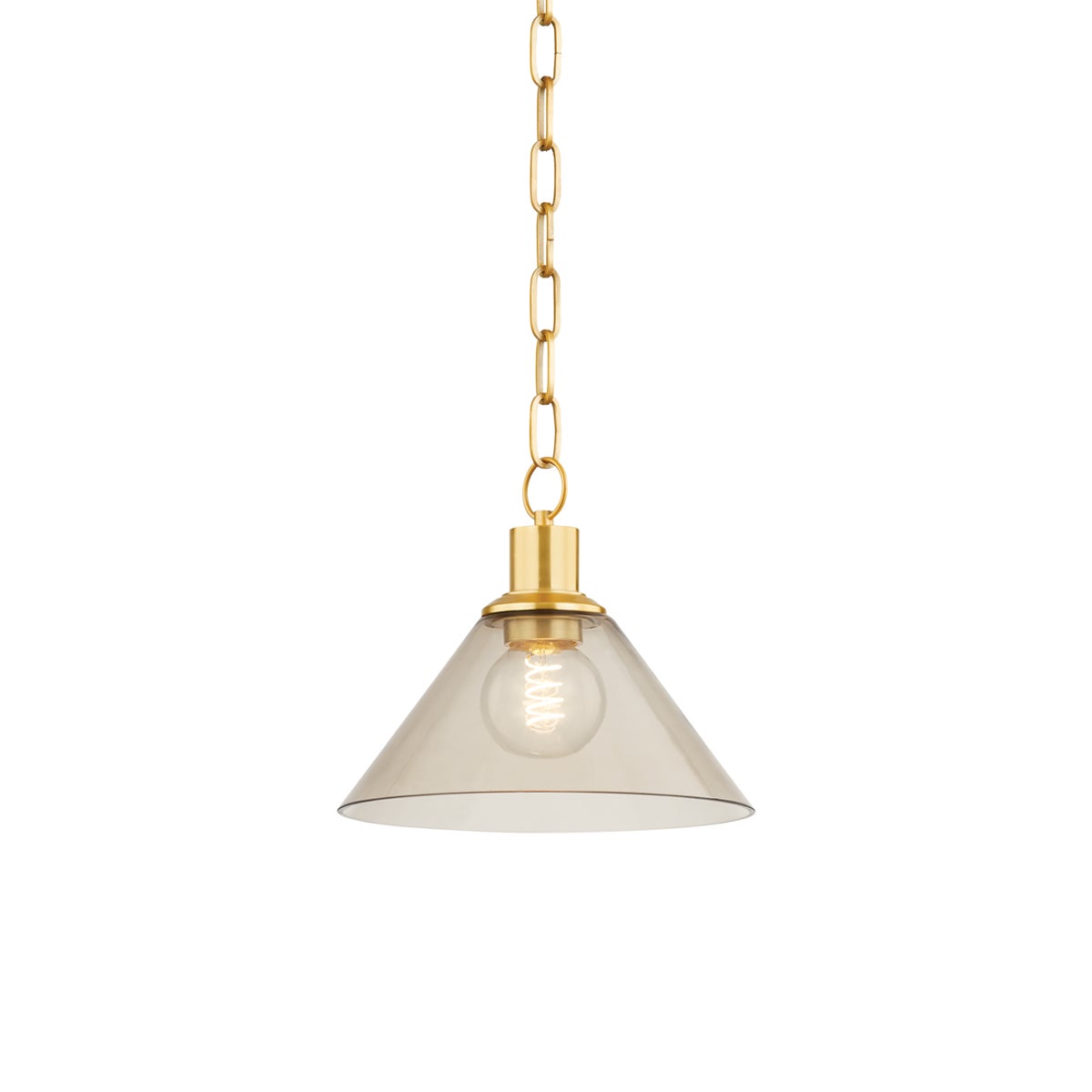Mitzi by Hudson Valley Lighting Anniebee Small Pendant in Aged Brass