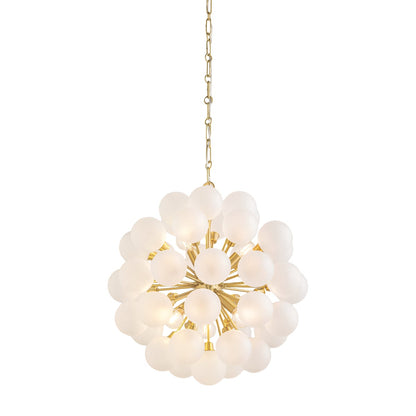 Mitzi by Hudson Valley Lighting Antoneta Chandelier in Aged Brass