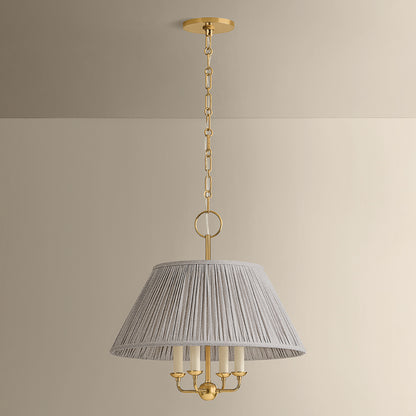 Mitzi by Hudson Valley Lighting Antonia Chandelier in Aged Brass / Mimosa Tan, detail view 3
