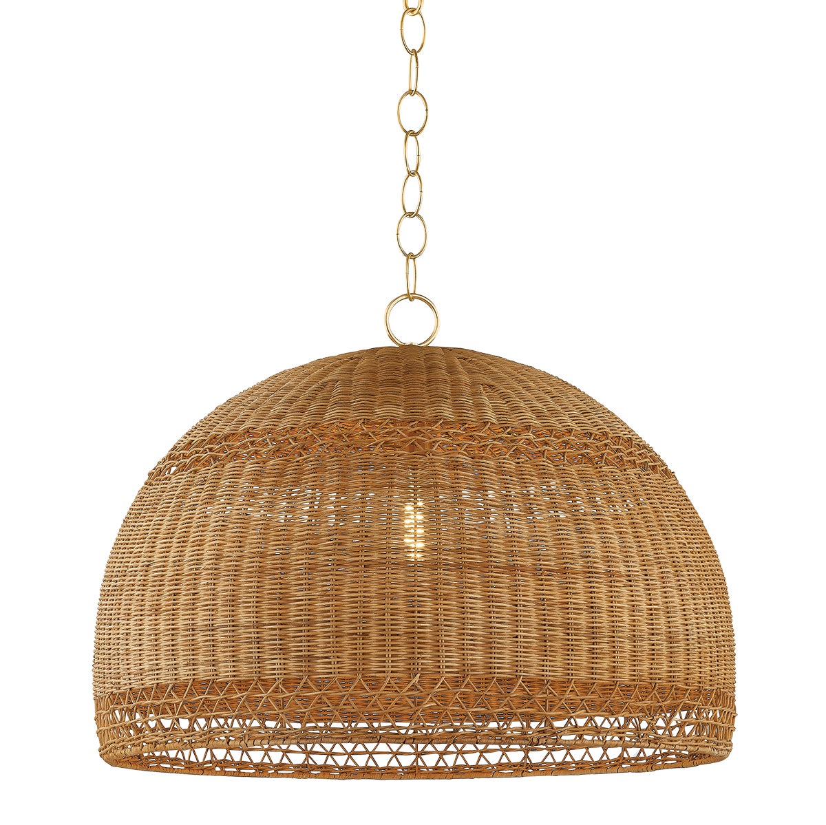 Mitzi by Hudson Valley Lighting April Large Pendant in Aged Brass
