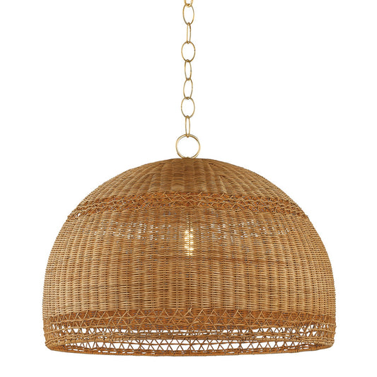 Mitzi by Hudson Valley Lighting April Large Pendant in Aged Brass