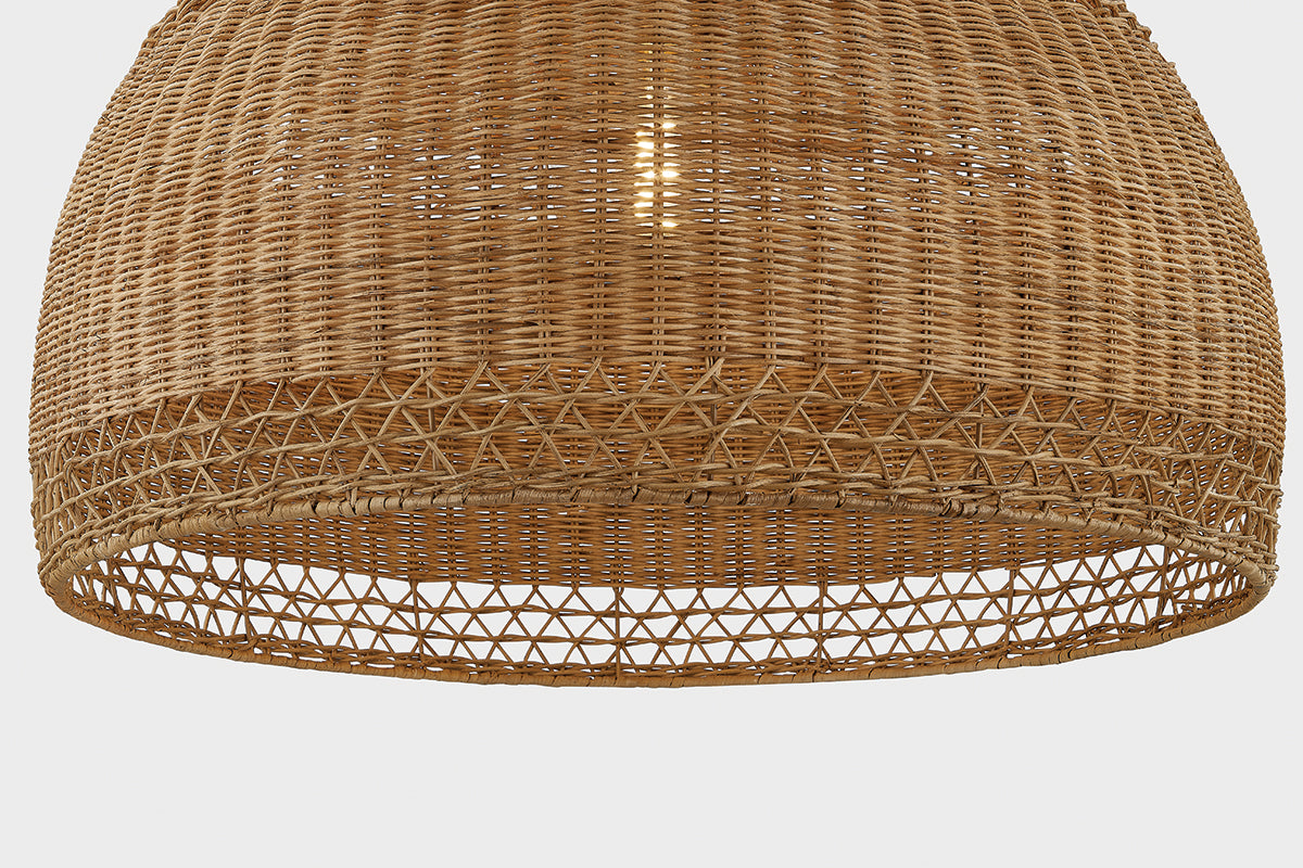 Mitzi by Hudson Valley Lighting April Large Pendant in Aged Brass, detail view 6