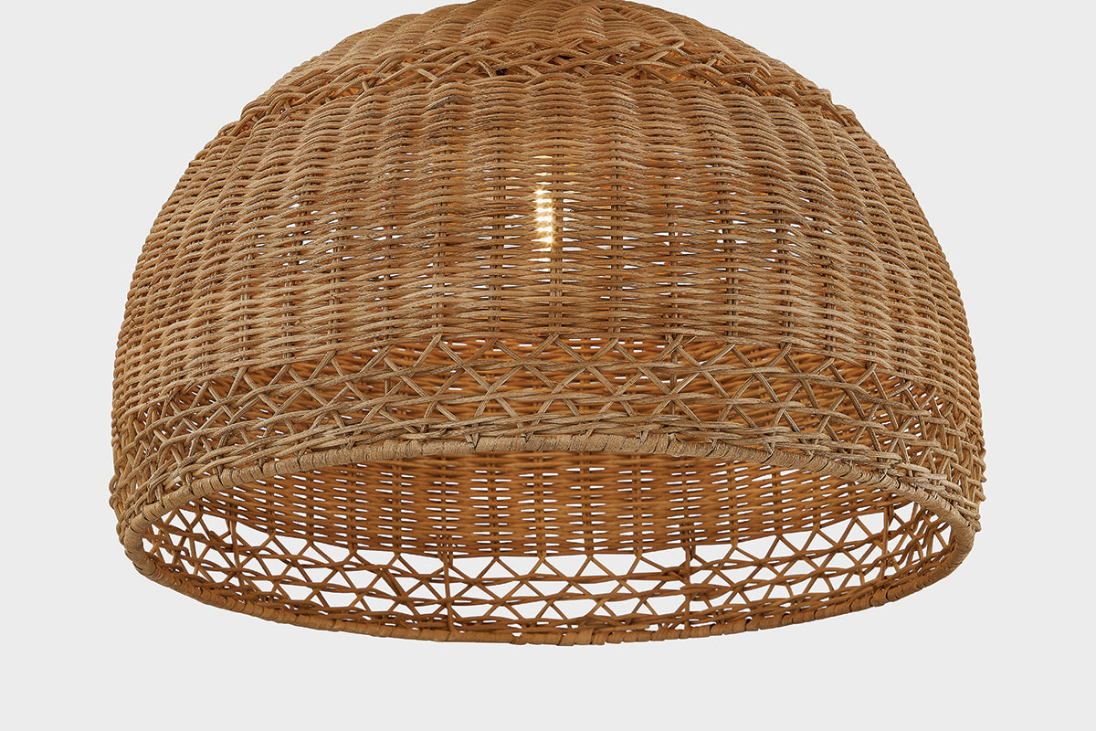 Mitzi by Hudson Valley Lighting April Small Pendant in Aged Brass, detail view 6