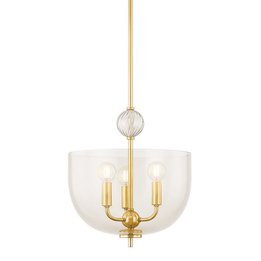 Mitzi by Hudson Valley Lighting Arianne Lantern in Aged Brass