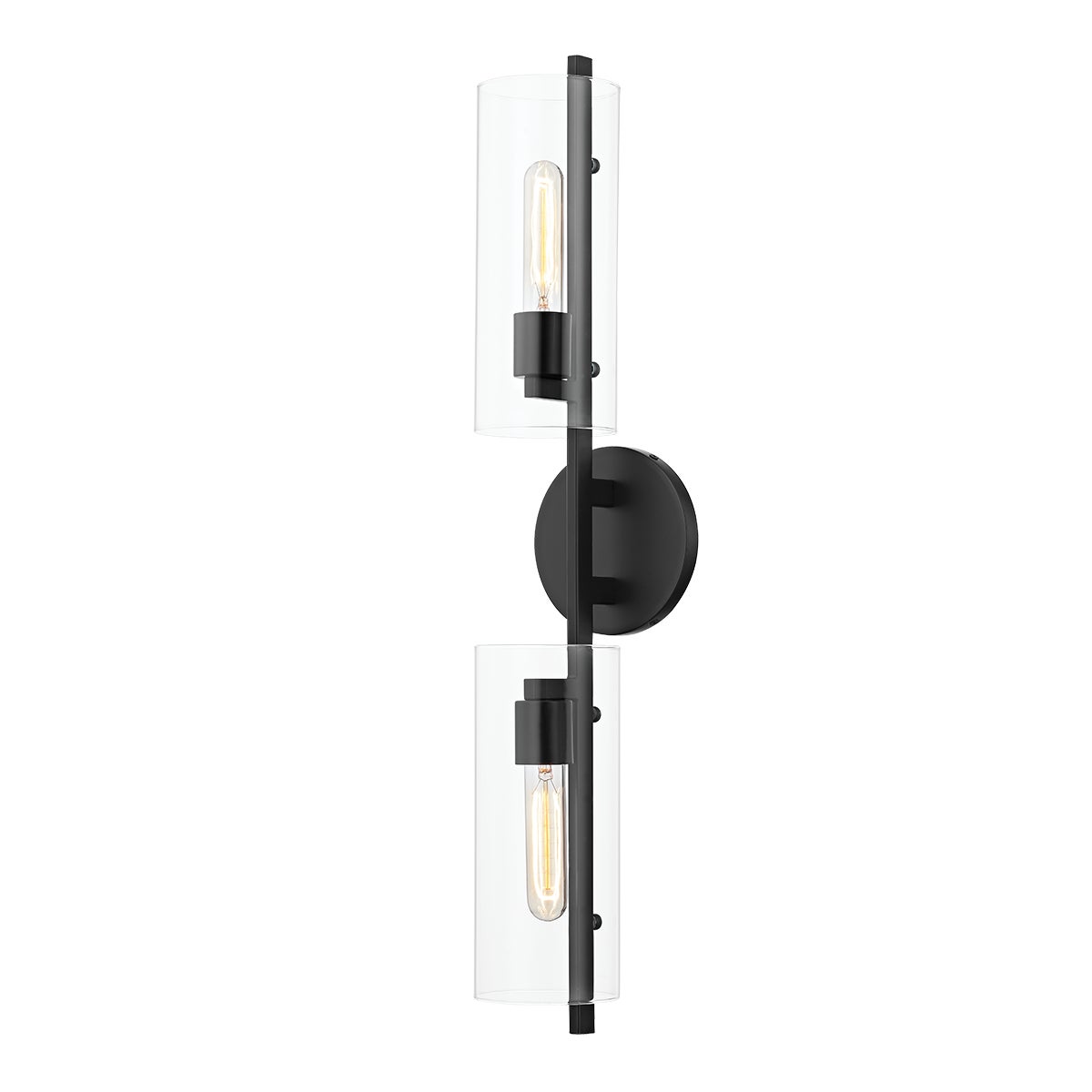 Mitzi by Hudson Valley Lighting Ariel 2-Light Wall Sconce in Soft Black