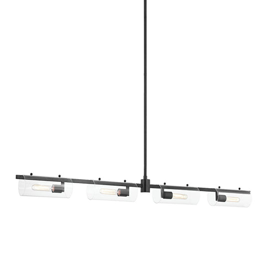 Mitzi by Hudson Valley Lighting Ariel Linear Chandelier in Soft Black