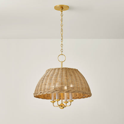 Mitzi by Hudson Valley Lighting Arwen 4-Light Chandelier in Aged Brass, detail view 4