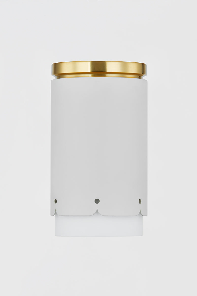 Mitzi by Hudson Valley Lighting Asa Flush Mount in Aged Brass, detail view 1