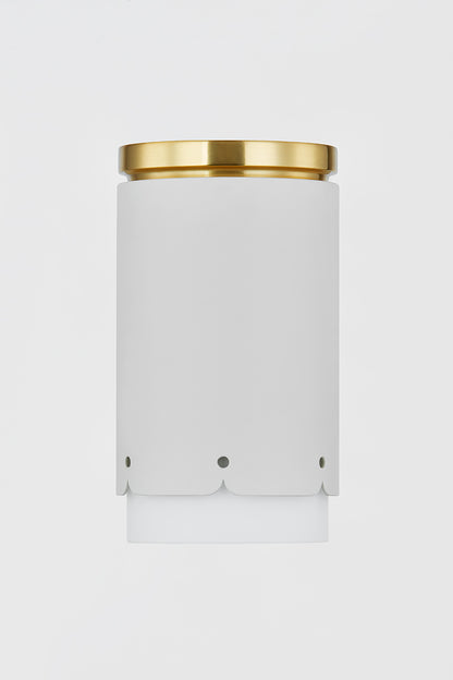 Mitzi by Hudson Valley Lighting Asa Flush Mount in Aged Brass, detail view 1