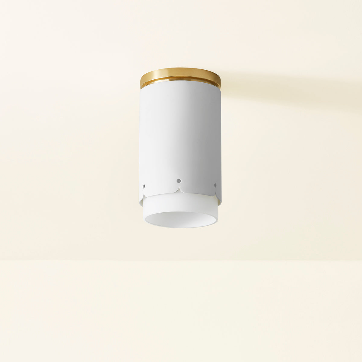 Mitzi by Hudson Valley Lighting Asa Flush Mount in Aged Brass, detail view 5