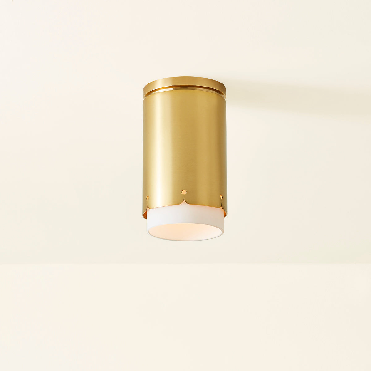 Mitzi by Hudson Valley Lighting Asa Flush Mount in Aged Brass, detail view 8