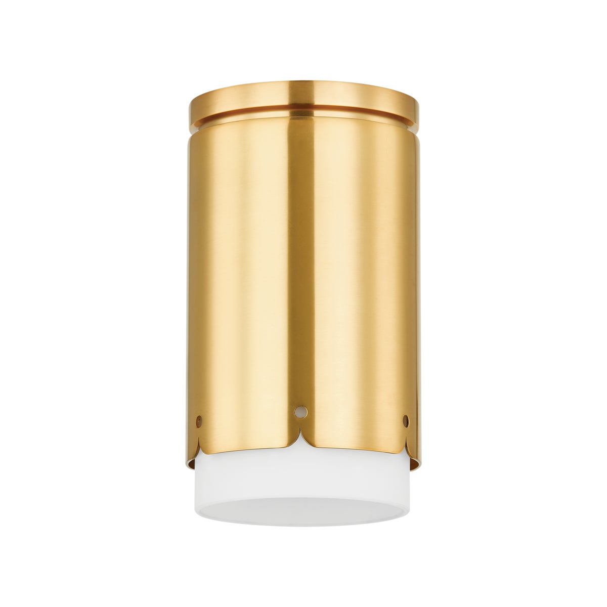 Mitzi by Hudson Valley Lighting Asa Flush Mount in Aged Brass