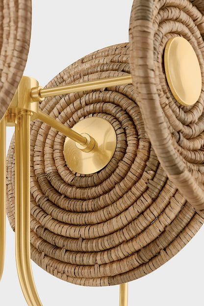 Mitzi by Hudson Valley Lighting Ashby Chandelier in Aged Brass, detail view 6
