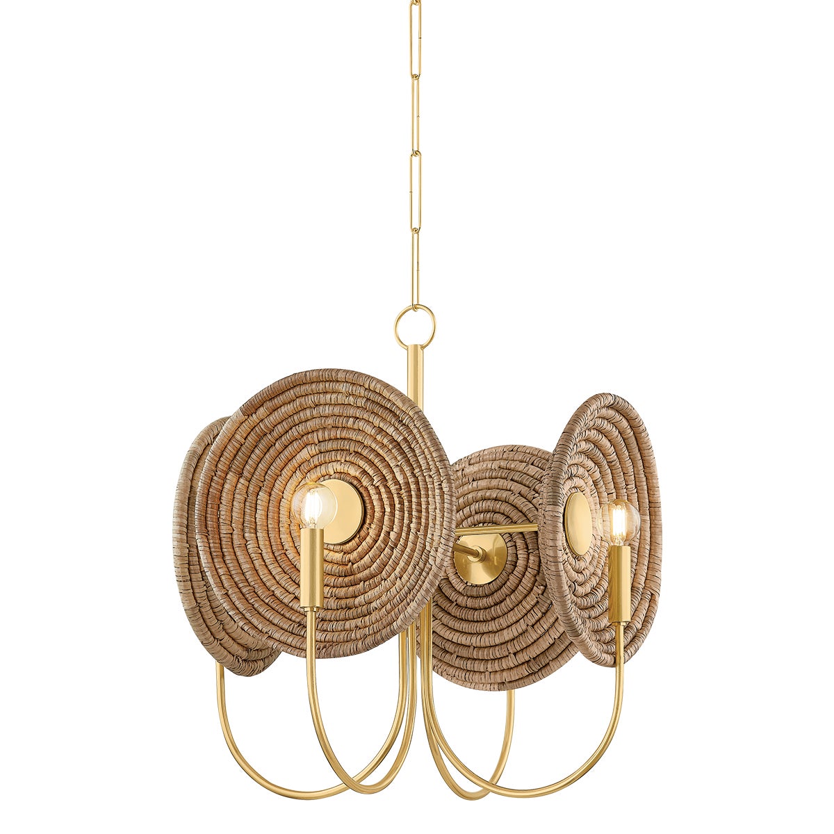 Mitzi by Hudson Valley Lighting Ashby Chandelier in Aged Brass