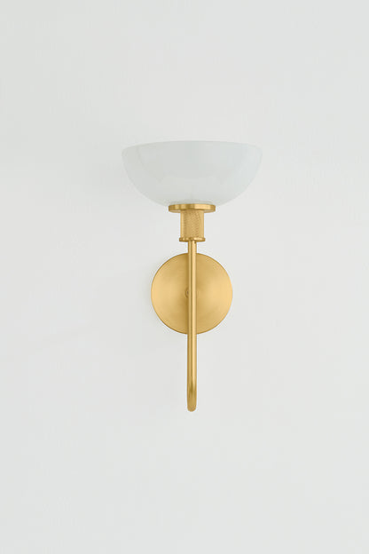 Mitzi by Hudson Valley Lighting Aster Wall Sconce in Aged Brass, detail view 1
