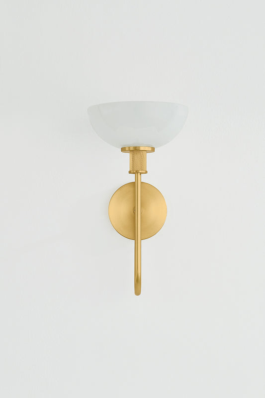 Mitzi by Hudson Valley Lighting Aster Wall Sconce in Aged Brass, detail view 1
