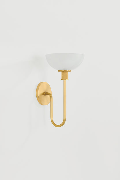 Mitzi by Hudson Valley Lighting Aster Wall Sconce in Aged Brass, detail view 2