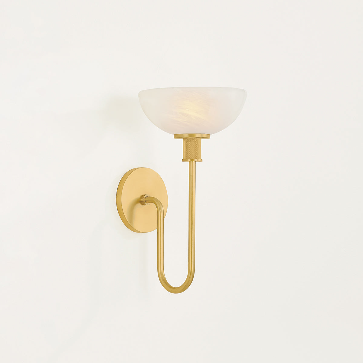 Mitzi by Hudson Valley Lighting Aster Wall Sconce in Aged Brass, detail view 5