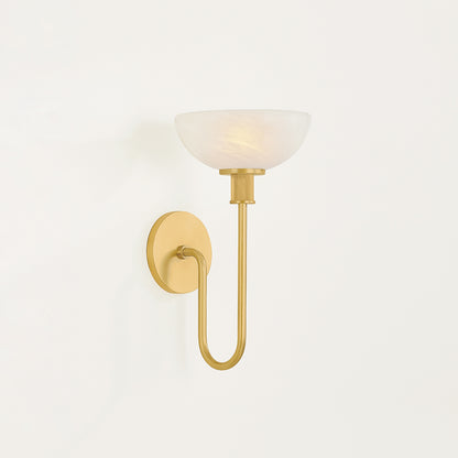 Mitzi by Hudson Valley Lighting Aster Wall Sconce in Aged Brass, detail view 5