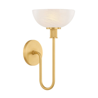 Mitzi by Hudson Valley Lighting Aster Wall Sconce in Aged Brass