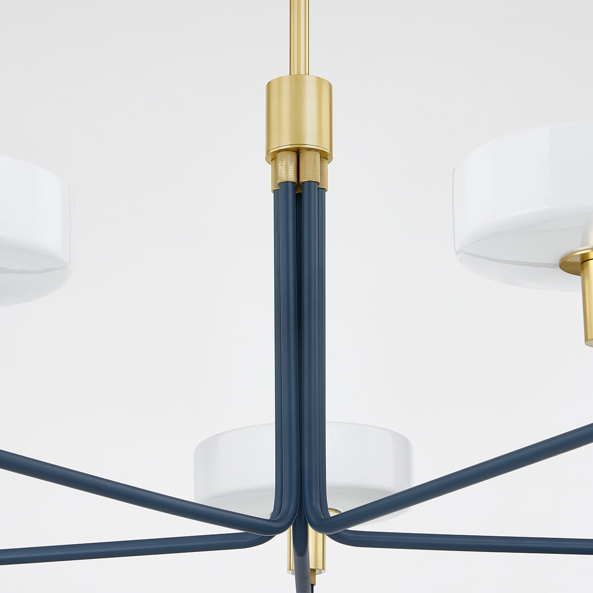 Mitzi by Hudson Valley Lighting Aston 5-Light Chandelier in Aged Brass / Slate Blue, detail view 2