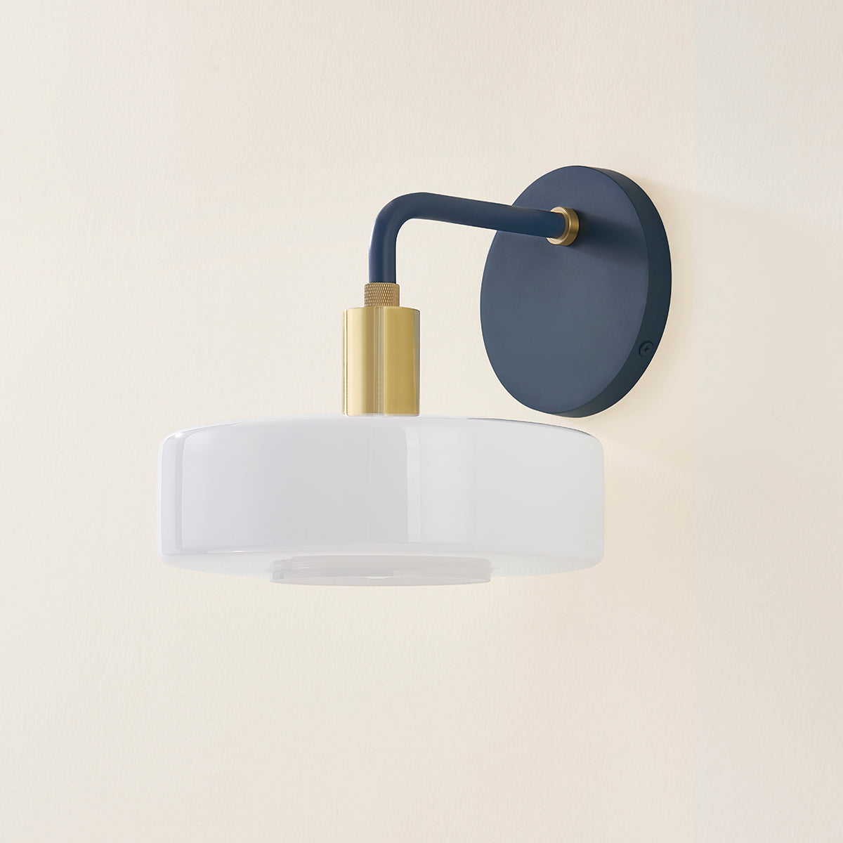 Mitzi by Hudson Valley Lighting Aston Wall Sconce in Aged Brass / Slate Blue, detail view 3