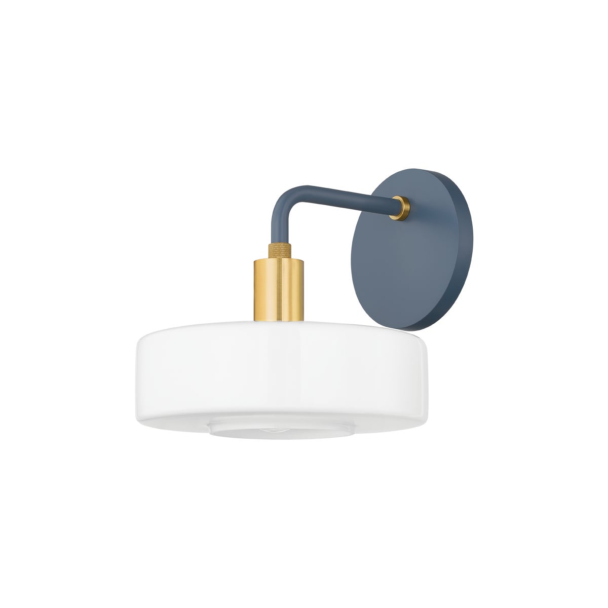 Mitzi by Hudson Valley Lighting Aston Wall Sconce in Aged Brass / Slate Blue
