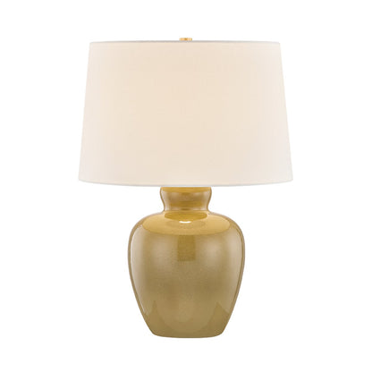 Mitzi by Hudson Valley Lighting Azaire Table Lamp in Aged Brass / Ceramic Ginger Tea