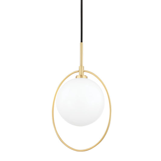 Mitzi by Hudson Valley Lighting Babette Pendant in Aged Brass