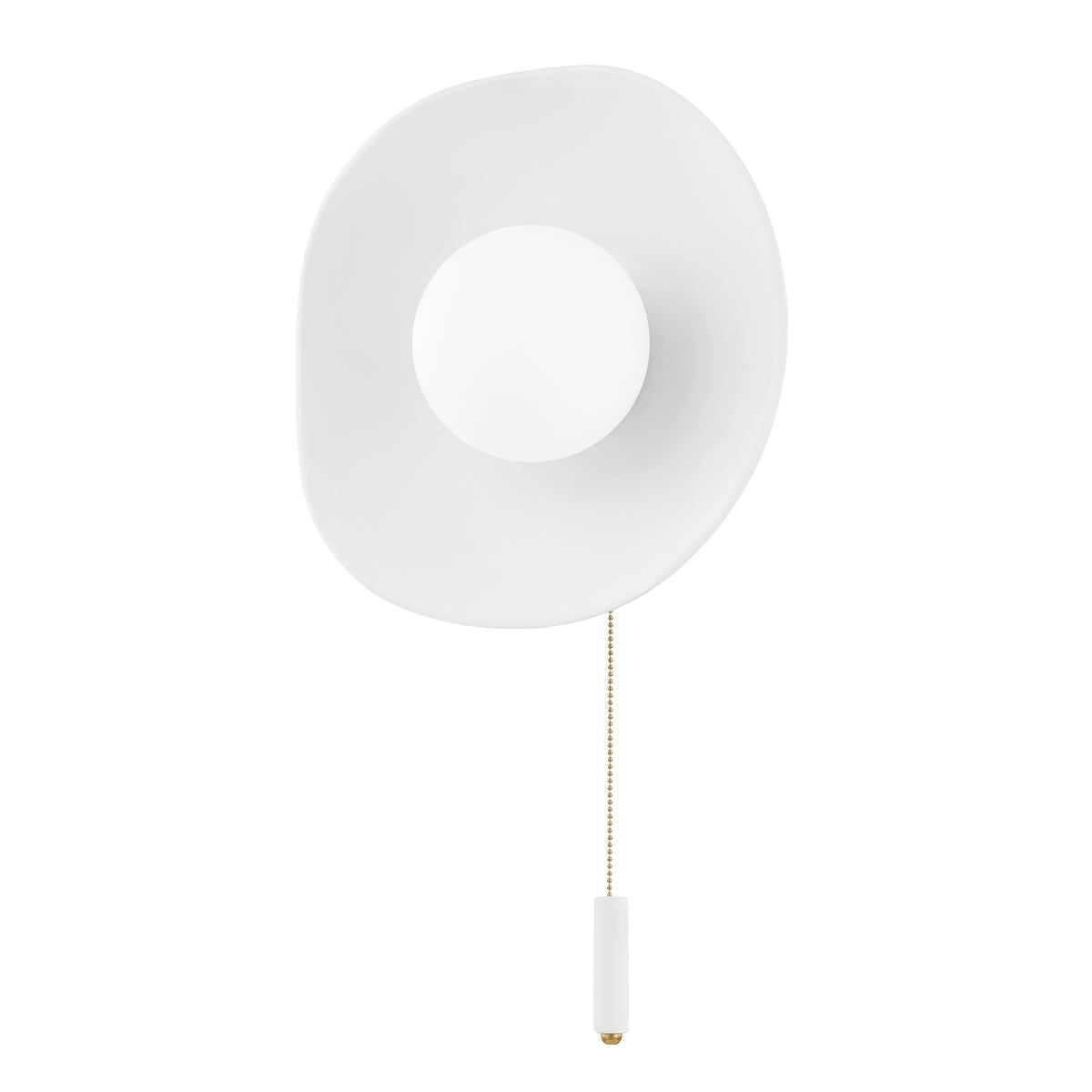Mitzi by Hudson Valley Lighting Bacia Wall Sconce in Aged Brass / Ceramic Raw Matte White