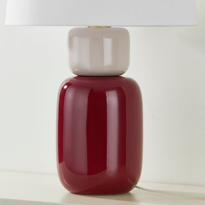 Mitzi by Hudson Valley Lighting Batya Table Lamp in Aged Brass / Ceramic Bordeaux Blush, detail view 1