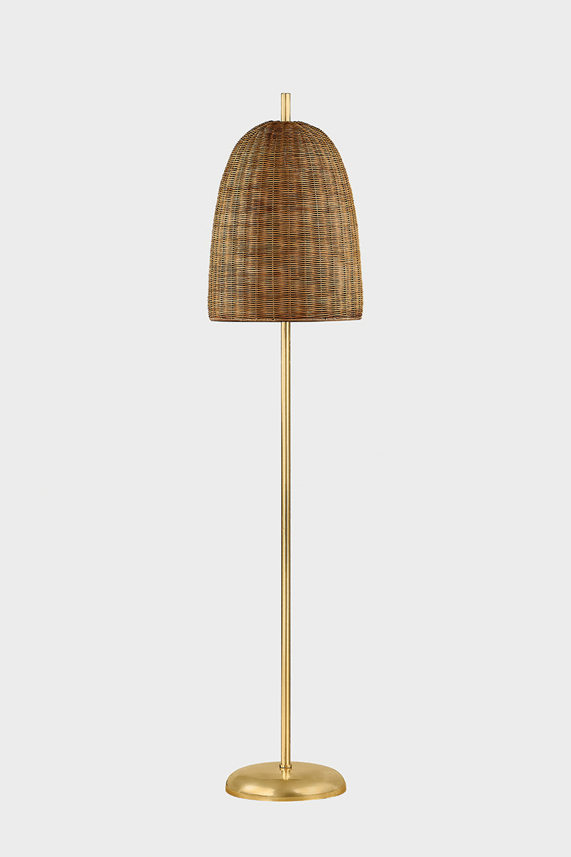 Mitzi by Hudson Valley Lighting Beatrice Floor Lamp in Aged Brass, detail view 1