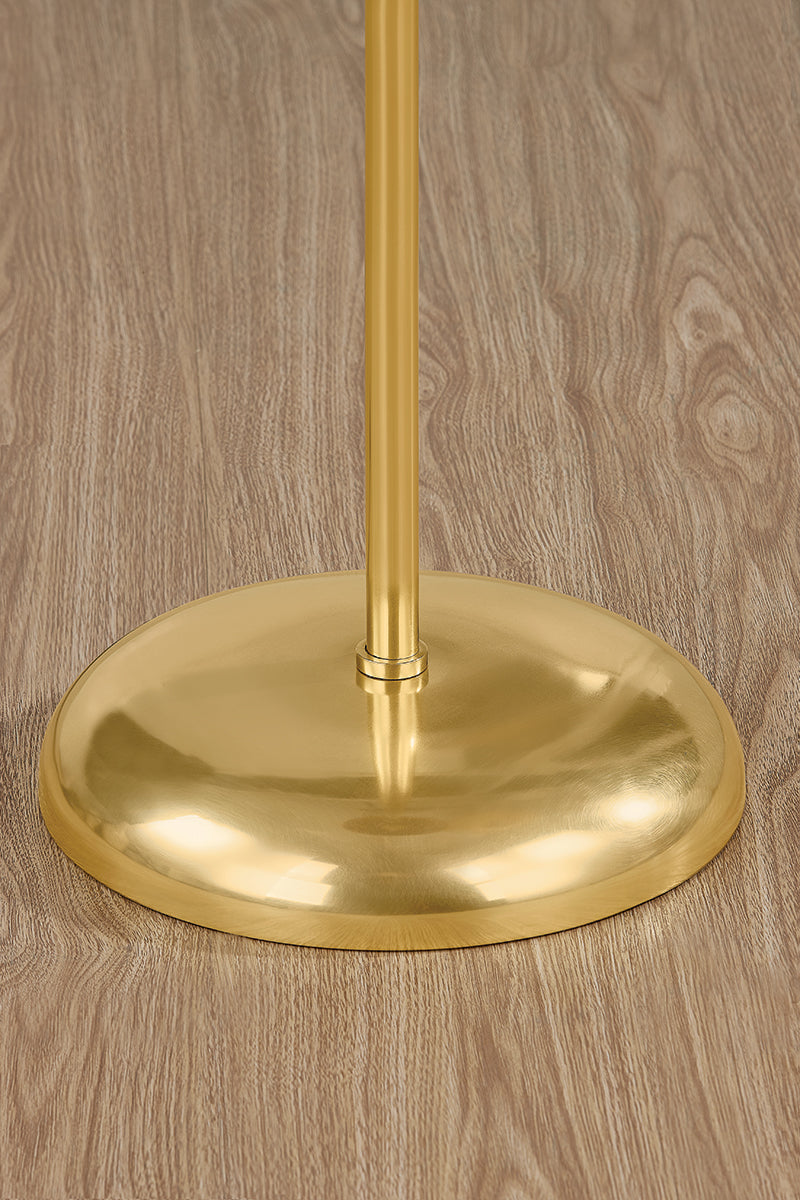 Mitzi by Hudson Valley Lighting Beatrice Floor Lamp in Aged Brass, detail view 2
