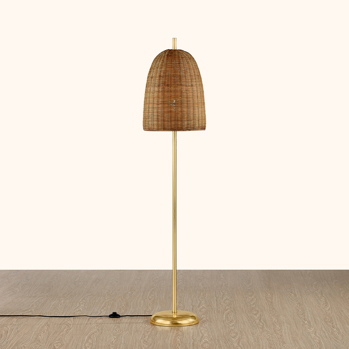 Mitzi by Hudson Valley Lighting Beatrice Floor Lamp in Aged Brass, detail view 5