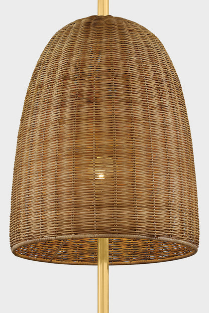 Mitzi by Hudson Valley Lighting Beatrice Floor Lamp in Aged Brass, detail view 6