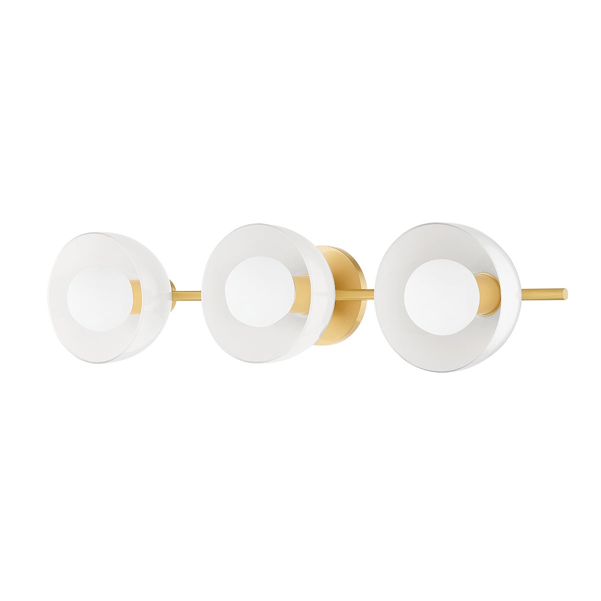 Mitzi by Hudson Valley Lighting Belle 3-Light Vanity Light in Aged Brass